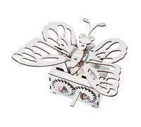 BESTonZON DIY Wooden Hand Cranked Butterfly Model Educational Science Experiment for Creative Stem Craft Kit to Develop Skills and Bonding