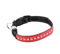 BESTonZON Dog Luminous Collar Led Glowing Pet Supply Necklace for Dog Pet Necklace Made of Pu Leather and Nylon Webbing Abs Battery Box for Pet Accessories for Dogs Collar Leather and Puppy