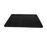 BESTonZON Dog Pad Tray Leak Proof Pet Pad Holder Silicone 24x24 Inch Black Raised Edge Non-slip for Crate Potty Training Home Floor Protection for Dogs and Puppies