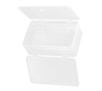 BESTonZON Double Layer Nail Tools Holder 5.5" X 3.9" X 2.8" Portable Abs Plastic Storage Box with Separate Divider for Organizing Nail Accessories White for Students and Office Workers