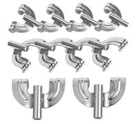 BESTonZON Drum Claw Hook for Bass Drum Metal Replacement Hooks 10 Pcs Easy Installation Silver
