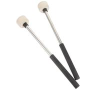 BESTonZON Drum Mallets Percussion Sticks with Felt Heads 2pcs Designed to Beat and Relieve Hand Fatigue and Stainless Steel Handles for Drum Accessories Suitable for Beginners