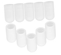BESTonZON Drumstick Tips Protective Caps the Go Accessories Silicone White 10pcs Drumstick Heads Covers Lightweight for to Improve Rhythm Drum Instruments Practice