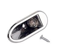 BESTonZON Dual Guitar Input Output Jack Socket Boat Style Endpin Plate Silver for Electric Guitar and Bass Gt41 Model Compatible