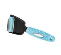 BESTonZON Dual-head Pet Hair Remover Comb Sky-blue S Size Multi-purpose Dog Hair Remover Grooming Tool for Dogs and Cats
