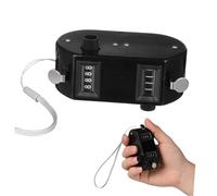 BESTonZON Dual Tally Mechanical Palm Counter Portable Baseball Pitch Clicker Handheld Pocket Score Tracker Lightweight Black