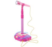 BESTonZON Early Educational Singing Toy Pink Microphone for Boys and Girls Stand Child Microphone and Plaything for Boys and Girls