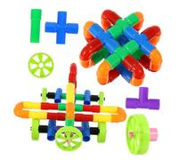BESTonZON Educational Building Blocks for Plastic Pipe Construction Tubes Stem Early Learning Plaything for Fine Motor Skill Development and Coordination Random Color