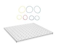 BESTonZON Educational Geoboard for Boy Girl Double-sided Pegboard with Rubber Bands Mathematical Learning Tool for Elementary Students Versatile Shape Puzzle Activity
