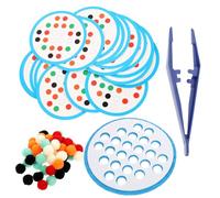 BESTonZON Educational Interactive Tabletop Balls Pick Set for, Intellectual Fuzzy Balls Matching Brain Training Game, Preschool and School Cognitive Plaything