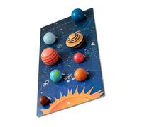 BESTonZON Educational Wooden Solar System Puzzle Planet Matching Cognitive Blocks Space Learning Enhancing Skills and Imagination Development