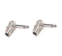 BESTonZON Effect Pedal Connector Cable Adapter 6.35mm 10pcs in Silver Metal Plug Conversion Connector for Electric Guitar and Pedal Board for Professional Guitar Players