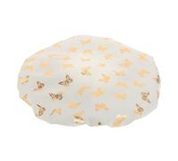 BESTonZON Elastic Double Layer Shower Cap for Women, Waterproof and Reusable Bath Hat with Extra Large Size and Comfortable Fabric Material, Suitable for Hair Dyeing and Shower Essentials