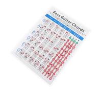BESTonZON Electric Bass Guitar Chord Chart for Beginners, Coated Paper Music Chord Poster, Four-string Bass Guide, Guitar Learning Aid