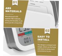 BESTonZON Electronic Thermohygrometer with Clock Function High Precision Indoor Temperature and Humidity Monitor for Home and Office Digital Display Portable and Desktop Measuring Tool