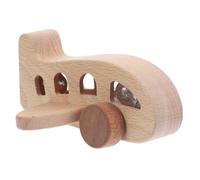 BESTonZON Elegant Wooden Airplane Toy Airplane Models for Toddlers Boys and Girls Learning Toy Home Decor