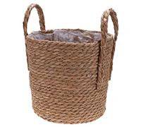 BESTonZON Elegant Woven Storage Basket Lid Extra Large Wicker for Plant Pot Straw Craft