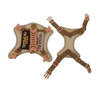 BESTonZON Escape Tactical Cat Harness Vest with Adjustable Fit Quick Buckle Wear Integrated D-ring for Secure Leash Attachment Padded Khaki Vest for Comfortable Outdoor Walking and Traveling