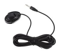 BESTonZON External Mini Microphone Plug for Vehicle Video Voice, Wired Car Loudspeaker Clip, Metal and Sponge, 3 Meter