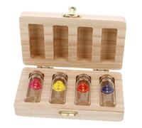 BESTonZON Fetal Hair Keepsake Box Set for Baby 4 Bottle Storage Slots Umbilical Cord and First Tooth Preservation Memory Organizer for Newborns Boy and Girl Keepsake Container