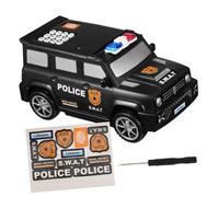 BESTonZON Fingerprint Recognition Electronic Piggy Bank Car with Password Lock Music Play Coin and Bill Savings Box for Adults Secure Cash Storage and Fun Financial Management