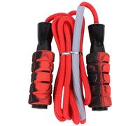 BESTonZON Fitness Adjustable Jump Rope with Steel Wire for Fitness and Play Lightweight Non-tangled Skipping Rope for Students Adults Black and Red Suitable for Beginners and All Skill
