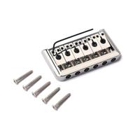 BESTonZON Fixed Bridge Saddles Bridge Tailpiece for Electric Guitar Replacement Silver for Guitar Modifying