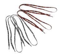 BESTonZON Flat Animal Print Polyester Shoelaces 2 Pairs with Tiger and Zebra Patterns for Sport Shoes and Sneakers, Suitable for Casual Outings and Parties, Functional and Eyecatching