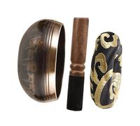 BESTonZON Flat Bottom Meditation Bowl Tibetan Singing Bowl Buddhist Singing Yoga Tibetan Decorative Sound