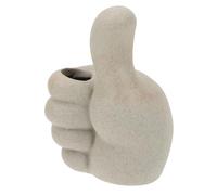 BESTonZON Flower Arranging Container Ceramic Thumb Up Gesture Vase Simple Fresh Style Easy to Maintain for Dried Flowers and Plants in Office Decor