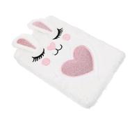 BESTonZON Fluffy Plush Diary Book Cute Cartoon Girl Notebook for Daily Journaling Travel Notes and Drawing with Smooth Liner Paper for To-do Lists and Goal Tracking