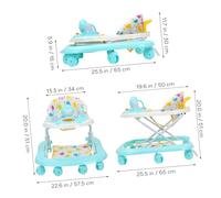 BESTonZON Foldable Walker with Seat for Musical Activity Center Comfortable Secure Seating Smooth Mute Wheels for Carpet Space-Saving Design for Boys