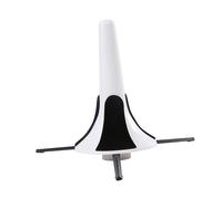 BESTonZON Foldable White Trumpet Holder Metal Tripod Stand with Rotating Screw and Detachable Bracket Felt Plastic Parts for Wind Instrument Accessories