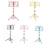 BESTonZON Folding Music Sheet Tripod Stand Metal Guitar Stand Multi-angle Adjustment for Travel