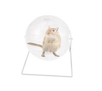 BESTonZON Four in One Multifunctional Transparent Hamster Running Ball with Stand Small Pet Mini Exercise Sphere for Gerbils Mice and Small Animals Interactive Fun and Activity Enhancer
