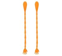 BESTonZON Funny Back Scratcher and Plastic Body Massager with Long Handle Shoe Helper, Multifunctional Design, Comfortable Grip, for Home and Traveling Use, 2pcs Set for Men and Women