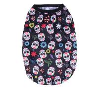 BESTonZON Funny Pet Hoodie M, Dog Clothes with Face Print Floral Pattern, Puppy Costume for Halloween and Daily Wear, Soft Pet Apparel for Small Dogs