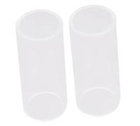 BESTonZON Glass Guitar Slides and Bright Sound Size 5.1x2.2x2.2cm 2pcs Standard Bottleneck with Smooth Gliding Surface and Acoustic Performances for Guitar