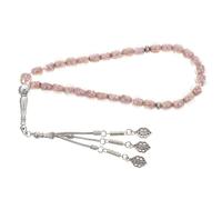 BESTonZON Glass Rosary Bracelet Muslim Prayer Bead String Delicate Islamic Rosary for Ramadan Accessories