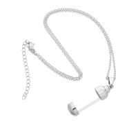 BESTonZON Glass Vial Perfume Necklace Stainless Steel Pendant with Openable Mini Glass Bottle Fragrance Diffuser Essential Oil Jewelry for Women Daily Wear Travel Party