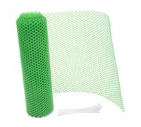 BESTonZON Green Plastic Garden Fence Net with Ties Flexible Edging Barrier for Plant Protection Balcony Border Lightweight and Easy to Install Mesh Wire Fencing