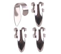 BESTonZON Guitar Finger Picks Set with Open Design for Protection of Fingers and Nails 4pcs Stainless Steel Adjustable Silver Thumbpicks for Playing Guitar by Adults