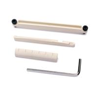 BESTonZON Guitar Nut and Saddle Kit Bone Nut Pom Hardness Tone Enhancer Mini Tool 8.1x2.5x1.0cm