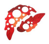 BESTonZON Guitar Pickguard Set 2 Pieces Sound Hole Covers Plastic Material Acoustic Guitar Decor Red for Easy Replacement