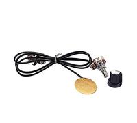 BESTonZON Guitar Pickup Potentiometer Piezo Transducer Prewired Jack Easy Install White Black Cap for Violin Mandolin Banjo