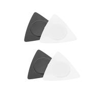 BESTonZON Guitar Plectrums Set 4 Pieces Triangular Guitar Picks Black and White Colors Accessory for Musicians and Beginners