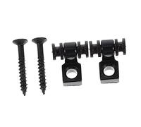 BESTonZON Guitar String Retainers 2 Sets Alloy Black Locking Nut with Mounting Screws Sturdy Electric Guitar Accessory to Keep in Tune and Prolong Rope Service Life