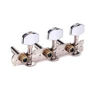 BESTonZON Guitar Tuning Pegs Chrome 3l 6 String Acoustic Guitar Tuning Key Pegs Metal Square Button A-49