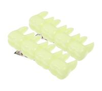 BESTonZON Hair Claw Clips for Stage Performances and Themed Parties 2pcs Green Halloween with Comfortable Plastic and Metal Material, Versatile Tooth Shape Hair Accessories