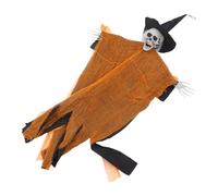 BESTonZON Halloween Hanging Ghost Decoration Spooky Skeleton with Flowing Robe for Indoor and Outdoor Use for Patios Porches Yards and Halloween Parties Eerie and Creepy